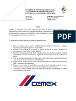 Taller 7. Seg. e Higiene laboral de Cemex