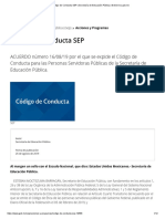 Código de Conducta de La SEP 16-08-19