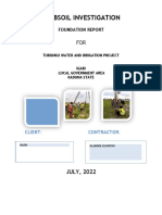 SUB SOIL INVESTIGATION REPORT TURUNKU WATER & IRRIGATION PROJECT KADUNA (Autosaved) 1