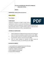 Planificación de Las Actividades Del Proyecto Formativo