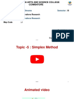 Lecture 5 - SIMPLEX METHOD