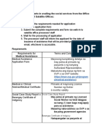 OVP Satellite Office Social Services Steps and Requirements