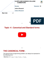 Lecture 4 - CANONICAL AND STANDARD FORM