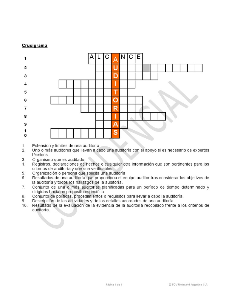 Crucigrama iso 19011 pdf