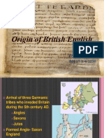 Origin of British English