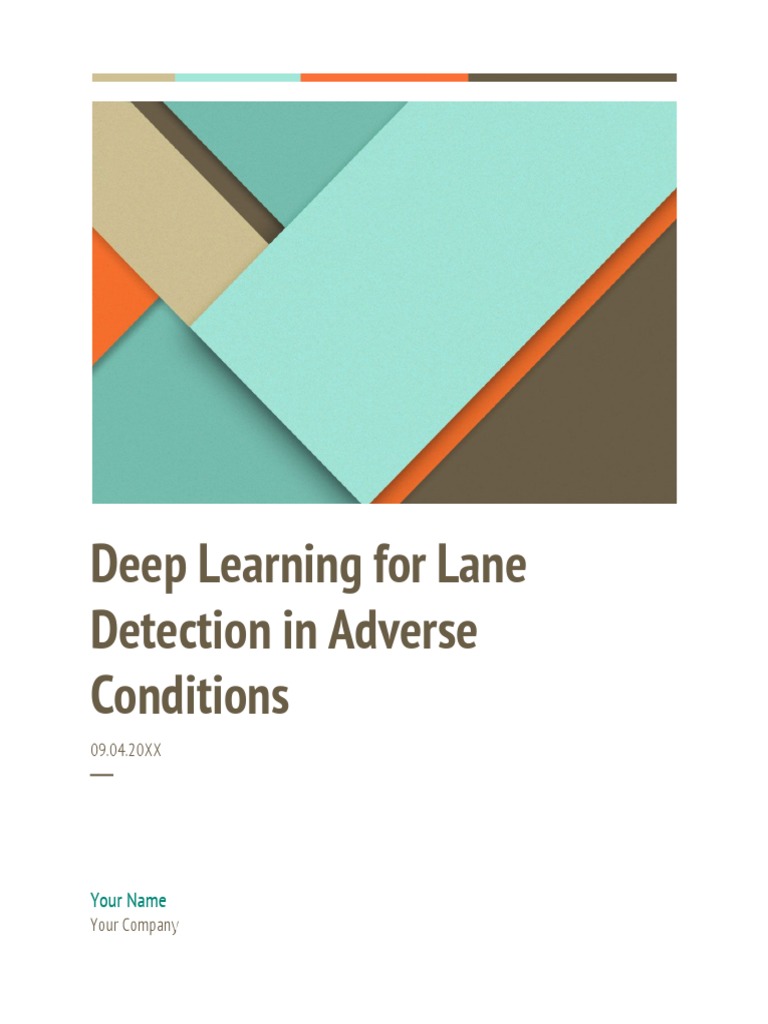 Deep Learning for Robust Lane Detection | PDF | Computer Vision | Deep ...