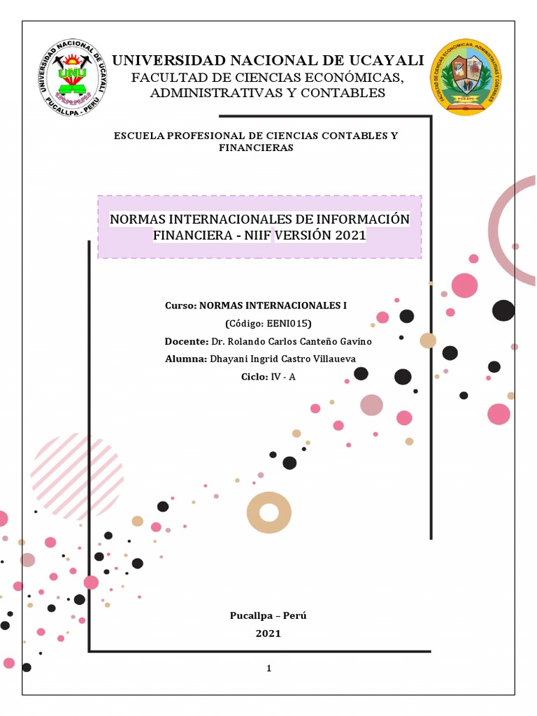 Normas Internacionales de Información Financiera 2021 | PDF | normas ...