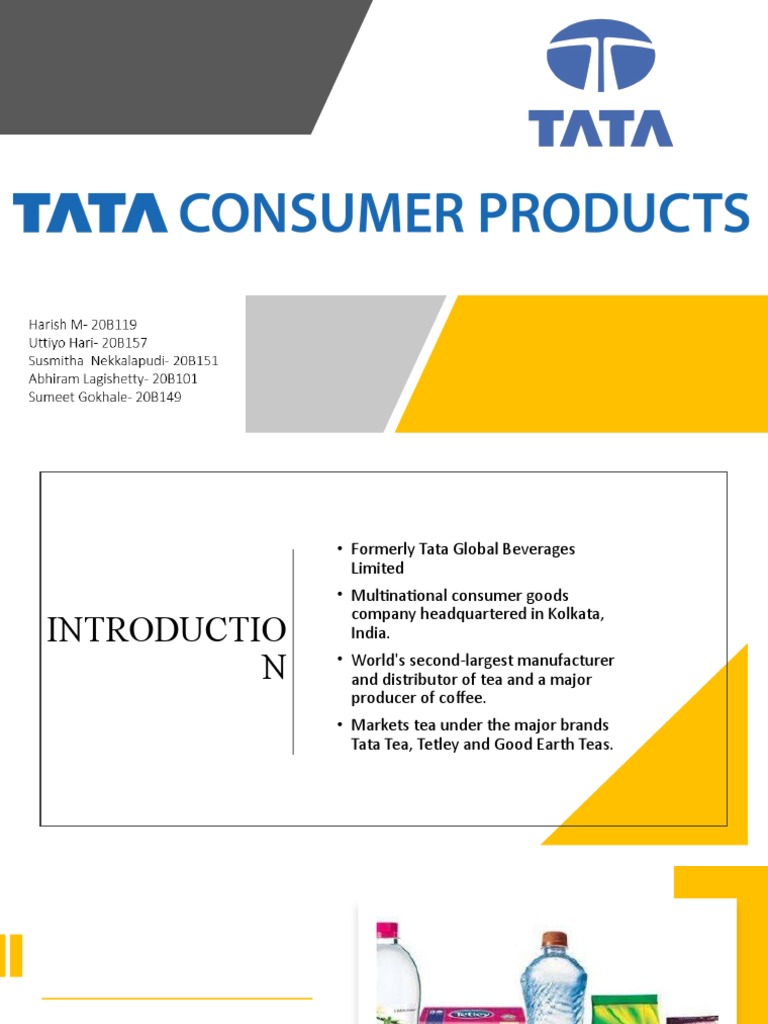 Tata Consumer Pdf Economies Business
