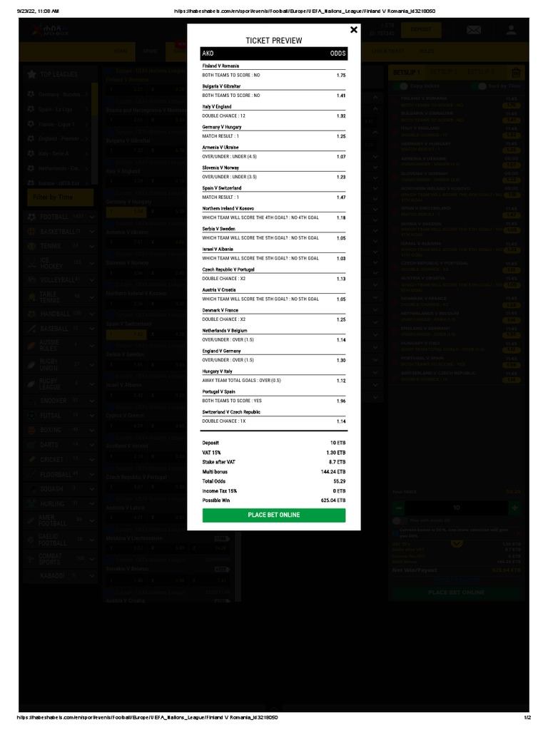 Habesha Bet 4 PDF Sports Association Football