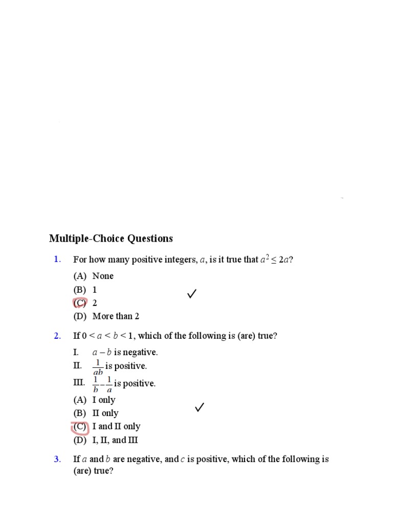 Sat practice test pdf integer equations