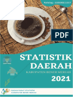 Statistik Daerah Kabupaten Bener Meriah 2021