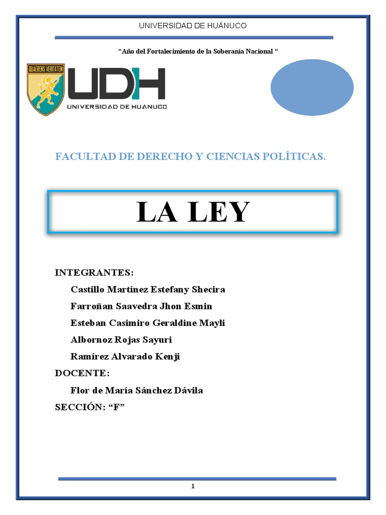 Concepto y Características de la Ley | PDF | Estatuto | Estado (política)