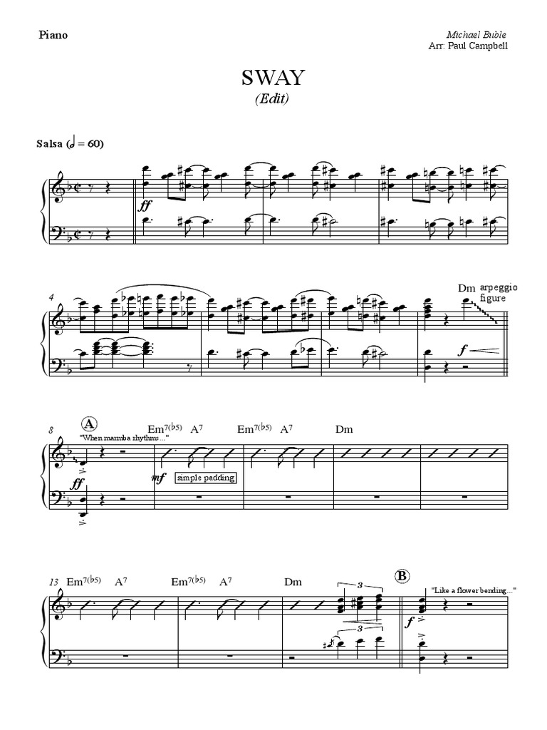 Sway Piano PDF