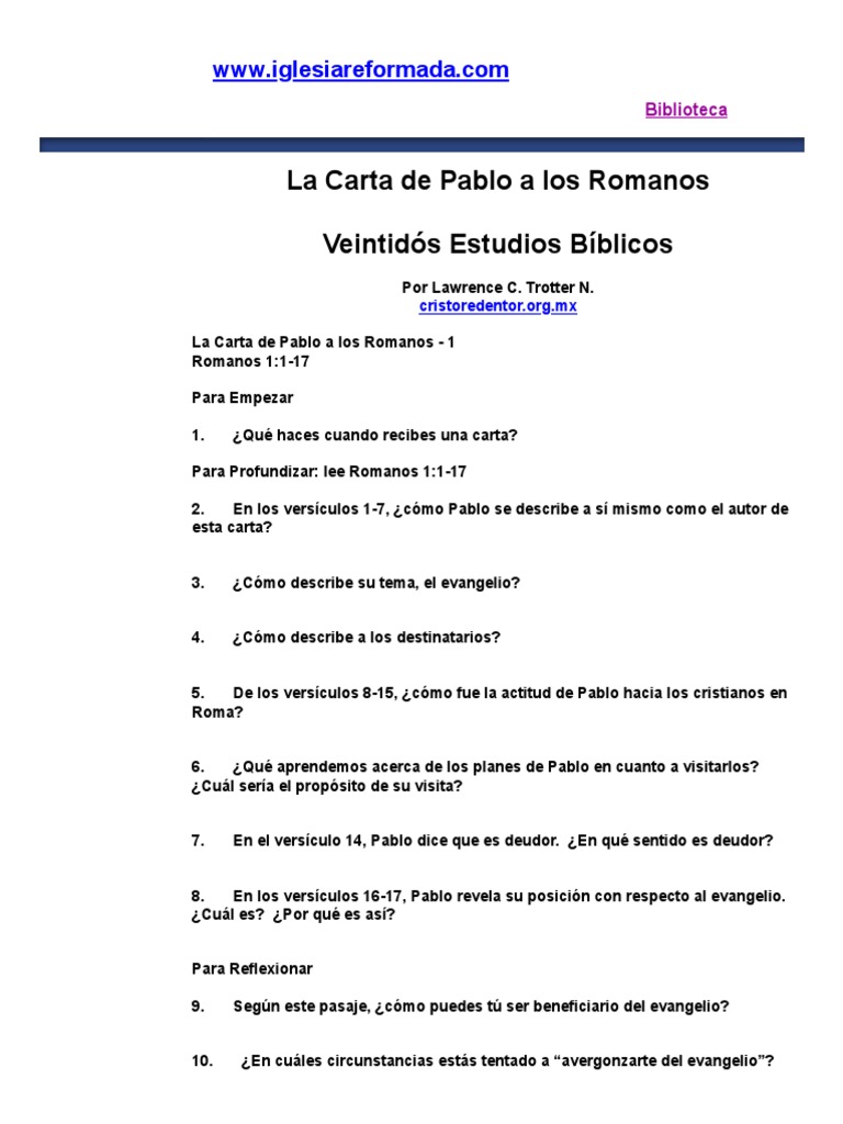 estudio biblico romanos 5 6-11