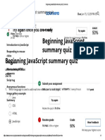Beginning JavaScript Summary Quiz - Coursera