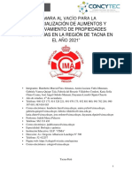 Cámara Al Vacío para La Industrialización de Alimentos y El Conservamiento de Propiedades Alimentarias en La Región Tacna en El Año 2021