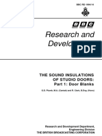 The Sound Insulations of Studio Doors 1