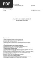 PLANIFICARE CLASA A 9 A 2022-2023