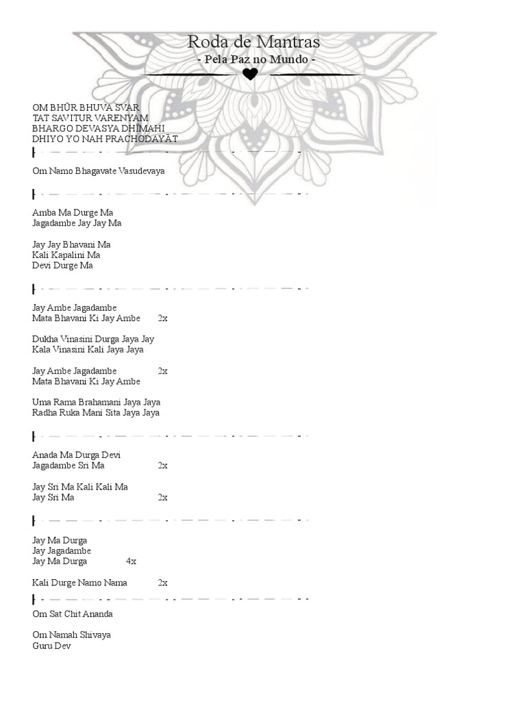 Roda de Mantras | PDF