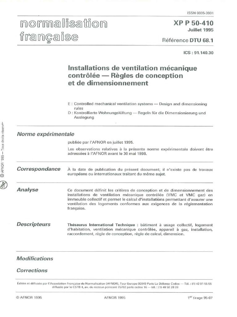 Dtu 68 Ventilation PDF — free download