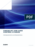 Checklist for Case Control Studies