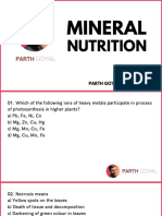Mineral Nutrition 90 Questions