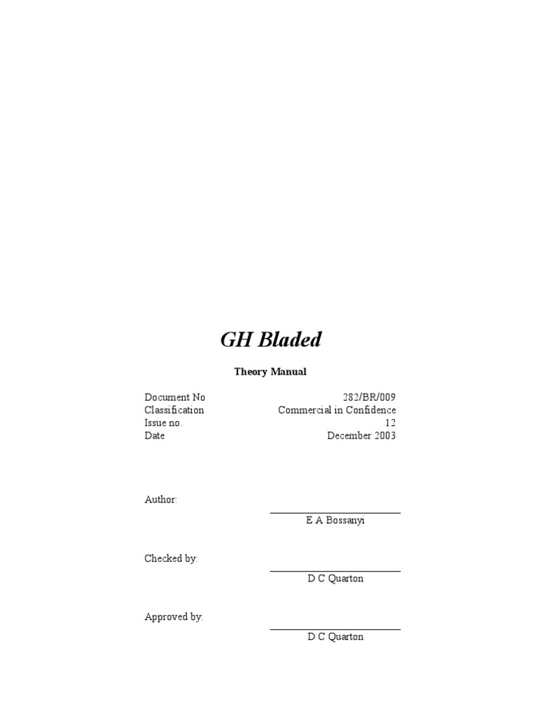 Bladed Garrard Hassan Manual