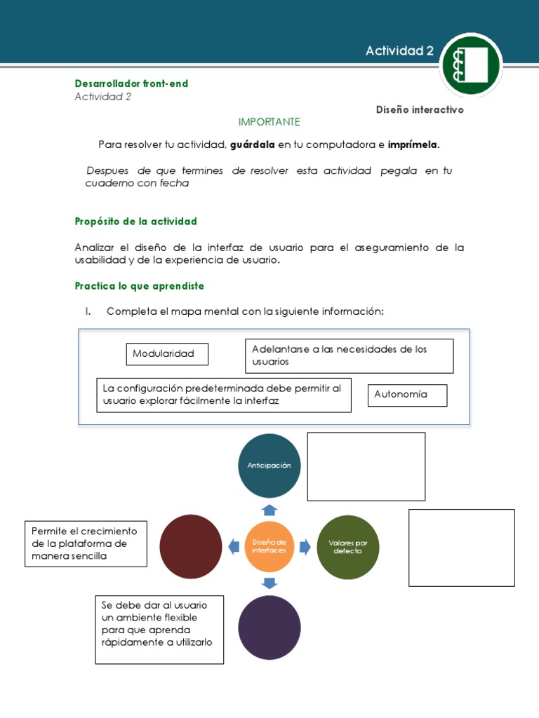 Actividad 2 (Diseño Interactivo) | PDF | Usabilidad | Interfaz de usuario