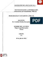 Informe 4. Distribuciones de Probabilidad. PRE-CC