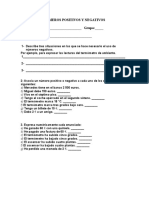 Taller de Números Enteros Positivos y Negativos