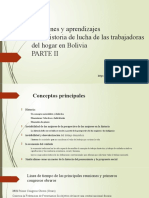 Lecciones y Aprendizajes de La Historia de Lucha de Las Trabajadoras Del Hogar en Bolivia Parte Ii