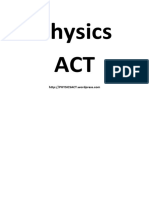 Physics ACT Prep Blog