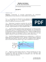 Cálculos sobre fibra óptica: ángulos, reflexiones y dispersión temporal