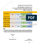 Jadwal Pat Kelas 7 Dan 8 Bulan Mei 2020