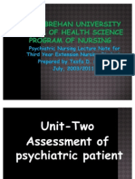 Assessment of Psychiatric Patient