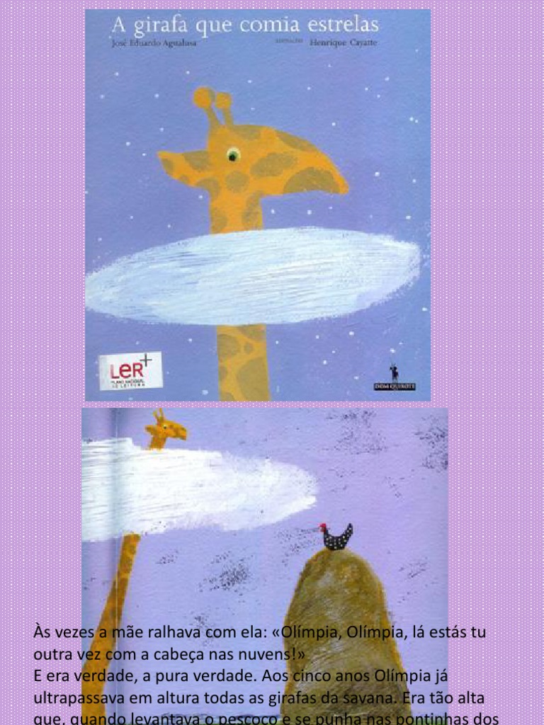 Historia A Girafa Que Comia Estrelas | PDF | Girafa | Céu