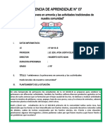 EXPERIENCIA DE APRENDIZAJE #07 Setiembre