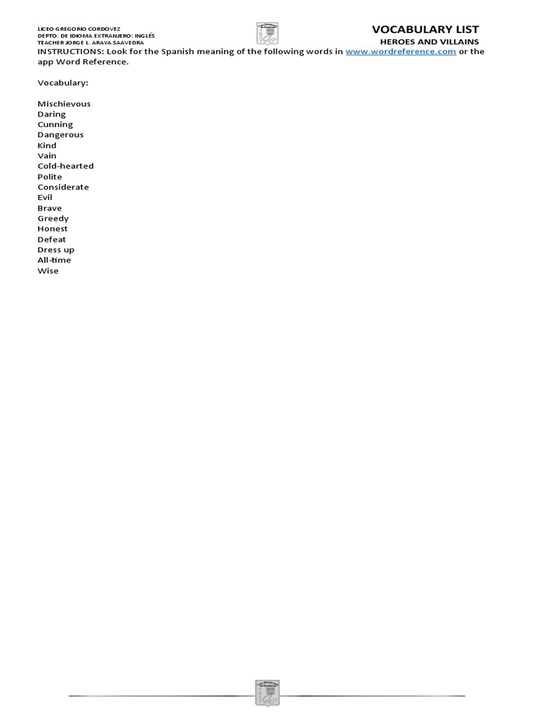4°medio Guía 1 Inglés Semana 1 | PDF | Language Arts & Discipline ...