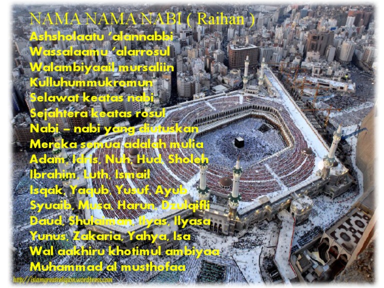 Nama Nama Nabi - 25 Rasul-Raihan. | PDF