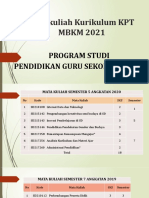 Matakuliah Kurikulum KPT MBKM 2021