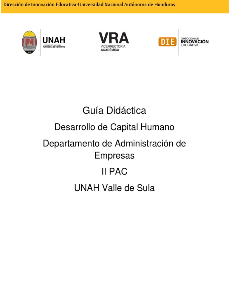 Guia Didáctica Desarrollo de Capital Humano | PDF | Aprendizaje | Liderazgo