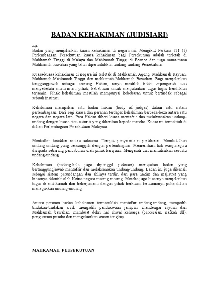 Badan Kehakiman.  PDF