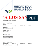 Informe de Ventas Total Emprendimiento A Los Santos Conos Hasta Junio 2022