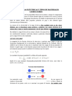 Ley de Cargas Eléctricas y Tipos de Materiales Conductores