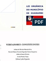 Lei Organica Do Municipio de Guanambi