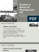 Rizal's Teachers at Ateneo de Municipal and UST