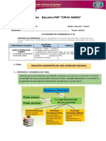 1er Grado Matematica Actividad #6 I Trimestre