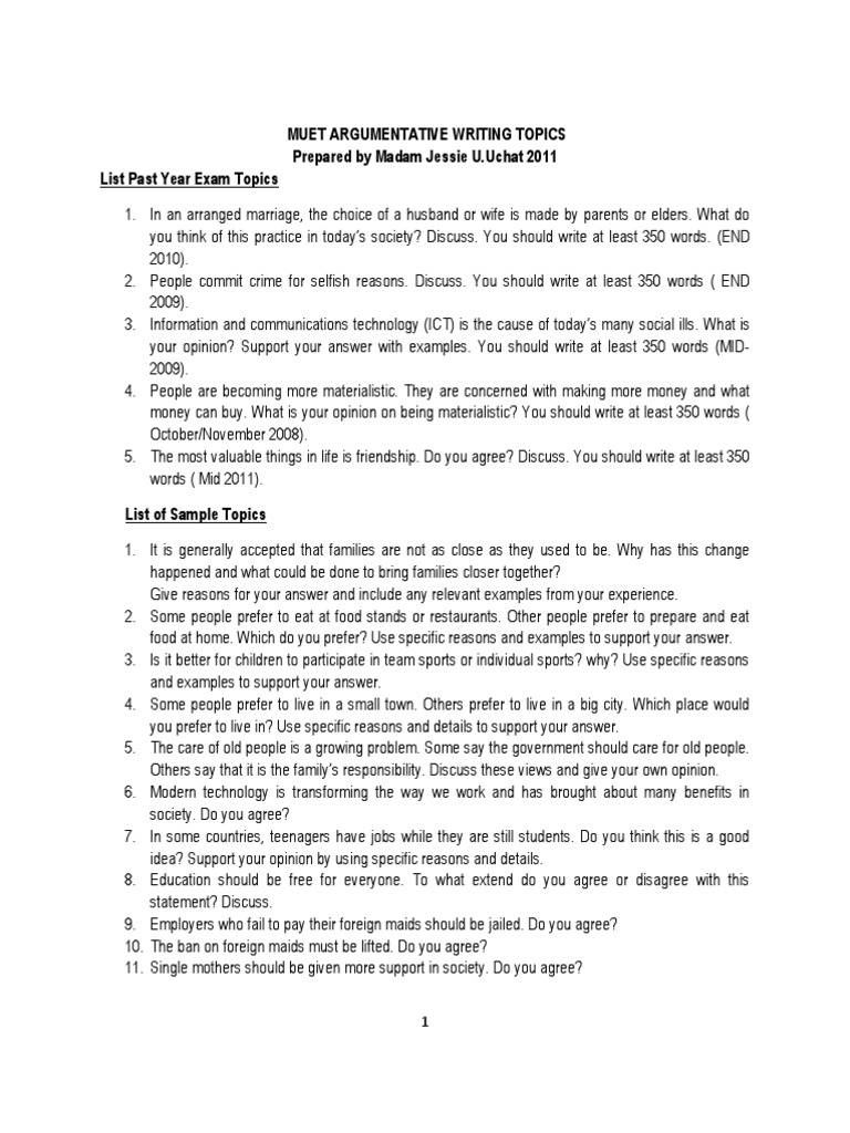 Example of argumentative essay for muet image