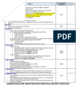 Cardiovascular Investigation Practical Report Checklist