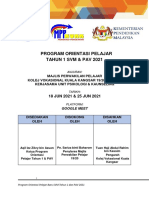 Kertas Kerja Program Orientasi Pelajar 18 Jun & 25 Jun 2021